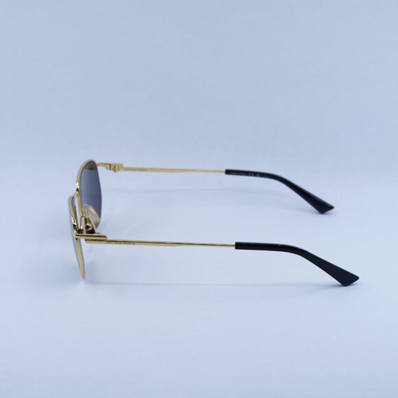 ?️ New Bottega Veneta BV1301S 001 Sunglasses - Gold Frame, Grey Lenses main image 10